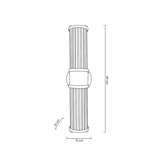 Lampa ścienna PILAR TWIN złota - Moosee